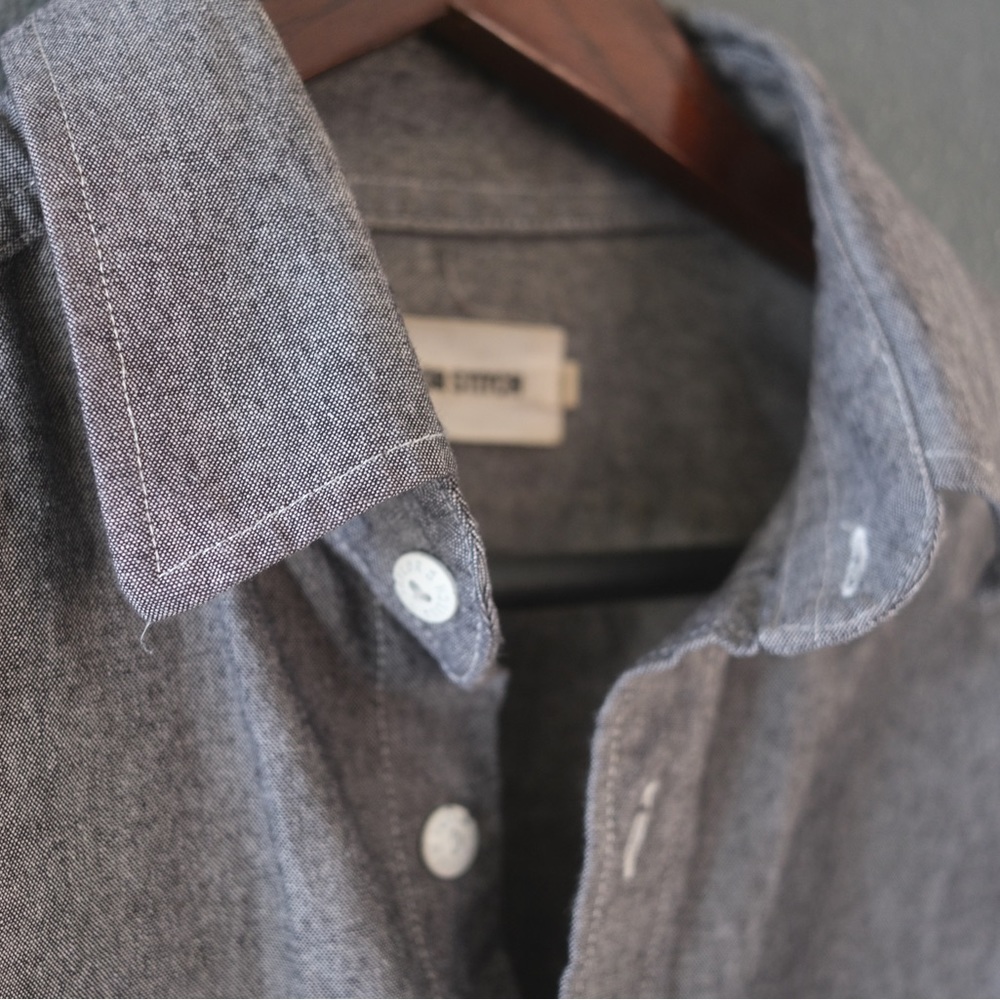 Taylor Stitch California Shirt - grey chambray - Size 38